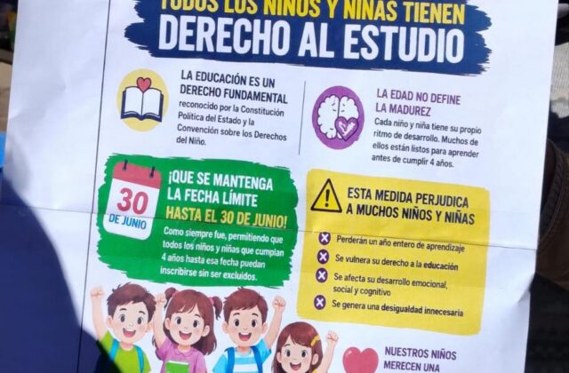 Padres de Oruro piden cambios en la resolución de ingreso al nivel inicial