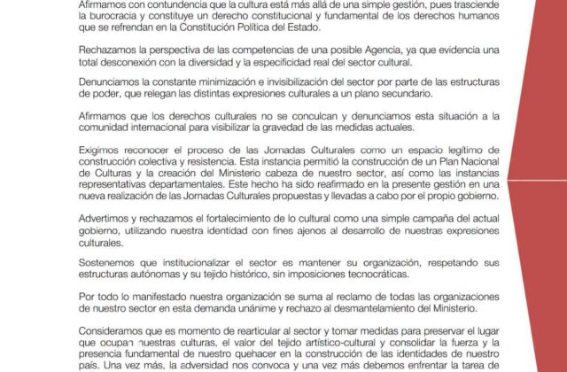 Organizaciones culturales y turísticas piden la continuidad del Ministerio de Turismo