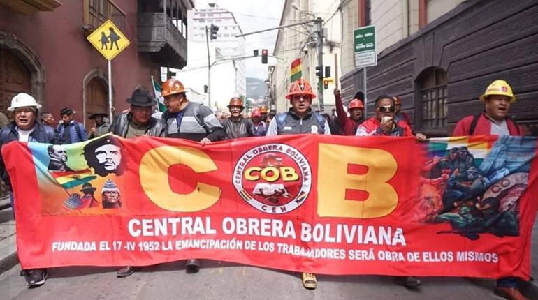 La COB presiona al Gobierno y amenaza con movilizaciones