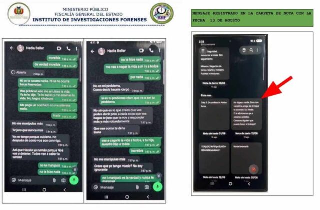 Ritter respalda denuncias de Beller con hallazgos en el celular de Cerimedo