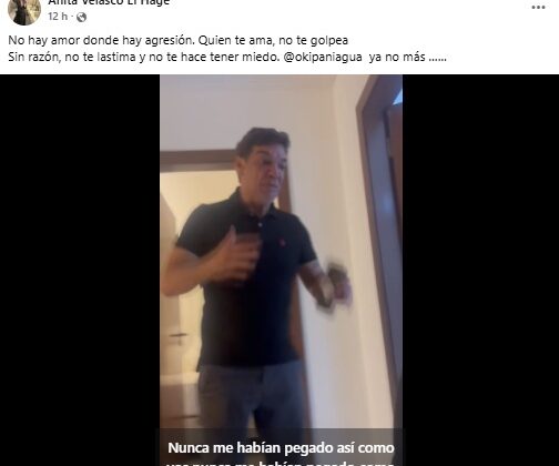 Denuncia de agresión por parte de Anita Velasco contra Oki Paniagua