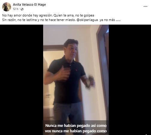Denuncia de agresión por parte de Anita Velasco contra Oki Paniagua