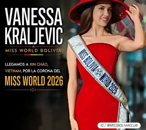 Vanessa Kraljevic representa a Bolivia en Miss World 2023 en Vietnam