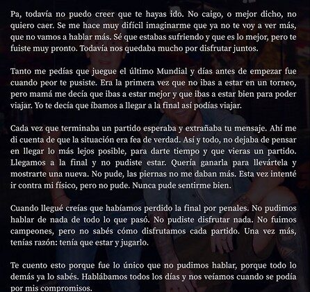 Lionel Messi rinde homenaje a su padre tras su fallecimiento