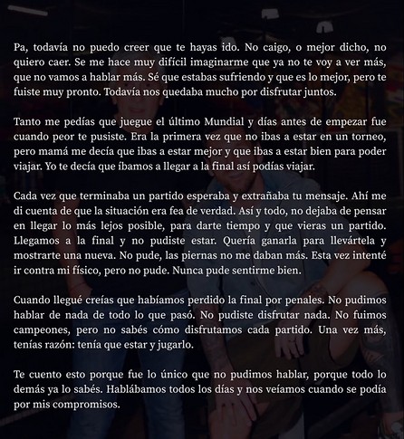 Lionel Messi rinde homenaje a su padre tras su fallecimiento