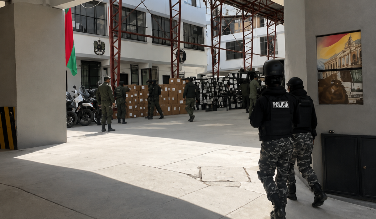 Material Antidisturbios Llega a la Policía en La Paz; Se Sospecha de Donación de EE.UU.