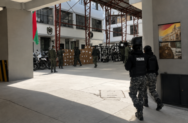 Material Antidisturbios Llega a la Policía en La Paz; Se Sospecha de Donación de EE.UU.