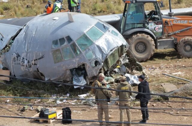 Reprograman inspección del avión Hércules siniestrado para el 24 de agosto
