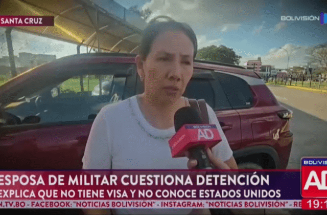 Esposa de militar detenido en Bolivia defiende su inocencia