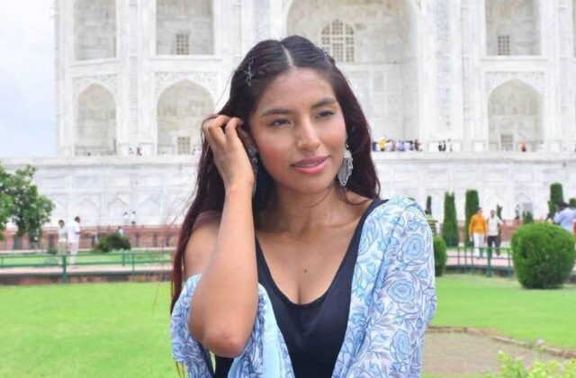Albertina Sacaca deslumbrando desde la India con su contenido visual