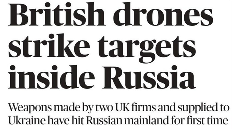 Rusia advierte a Reino Unido por el uso de drones británicos en Ucrania
