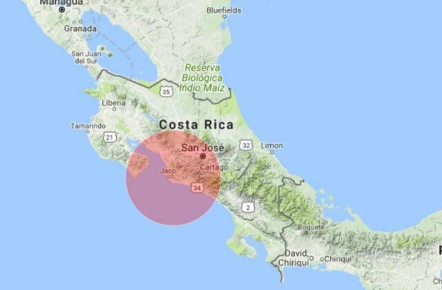 Sismos de magnitud considerable afectan la región central de Costa Rica