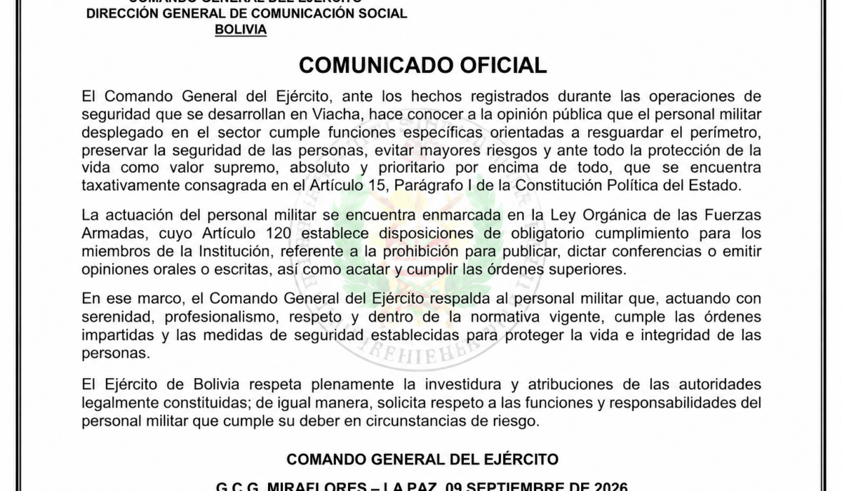 El Ejército respalda a su coronel tras tenso enfrentamiento con el vicepresidente Lara