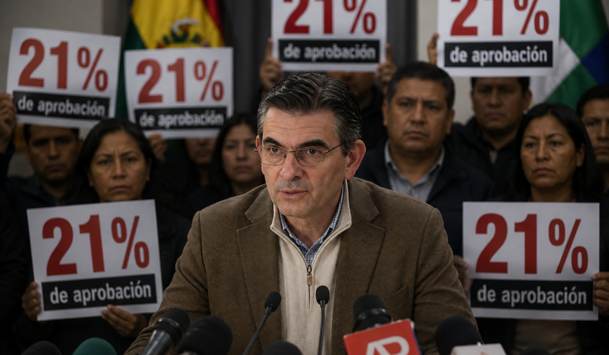 Rodrigo Paz registra un histórico descenso en aprobación