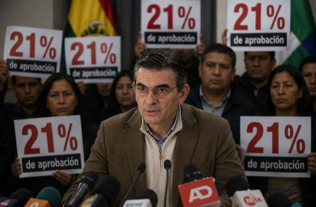 Rodrigo Paz registra un histórico descenso en aprobación