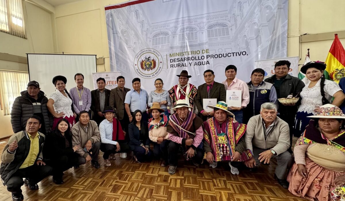 Convenios impulsan proyectos de riego en Oruro, Cochabamba y Potosí