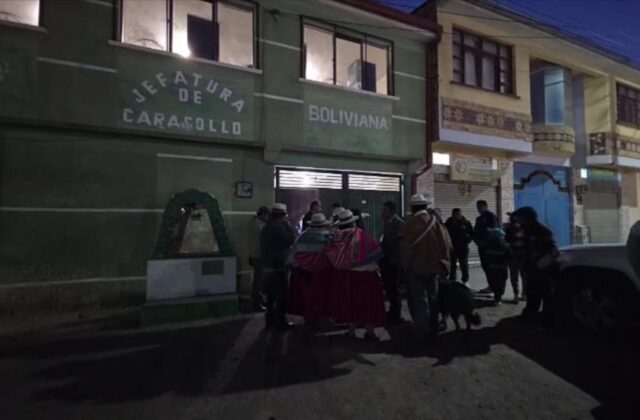 Inauguración del módulo policial restaurado en Caracollo