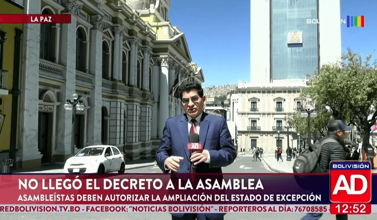 El decreto de ampliación del estado de excepción aún no es enviado a la Asamblea