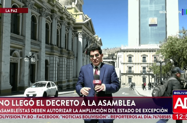 El decreto de ampliación del estado de excepción aún no es enviado a la Asamblea