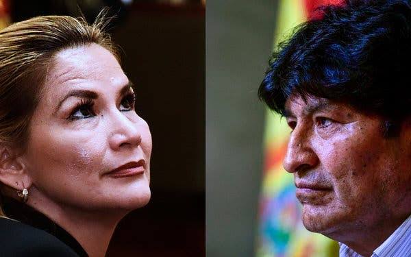 Áñez critica a Morales por el manejo de la demanda marítima