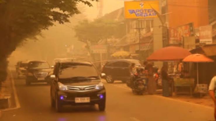 Indonesios enfrentan incendios forestales con un autobús de oxígeno