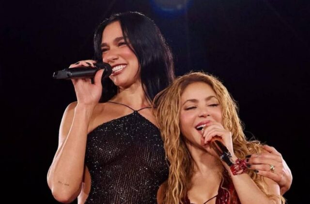 Dua Lipa sorprende en concierto de Shakira en Madrid