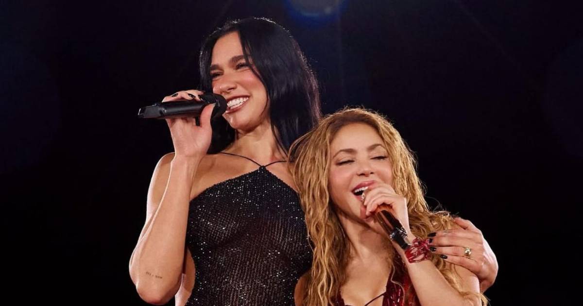Dua Lipa sorprende en concierto de Shakira en Madrid