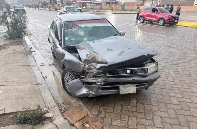 Accidente en la avenida del Diablo en Oruro deja tres personas heridas