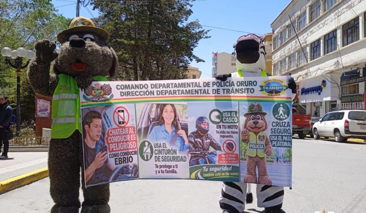 Campaña de prevención vial en Oruro ante el aumento de accidentes