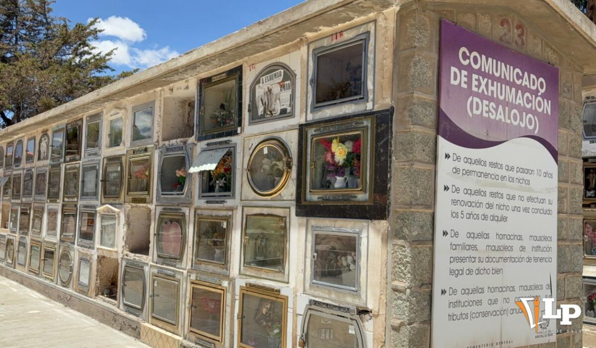 350 notificaciones de exhumación en el Cementerio de Oruro