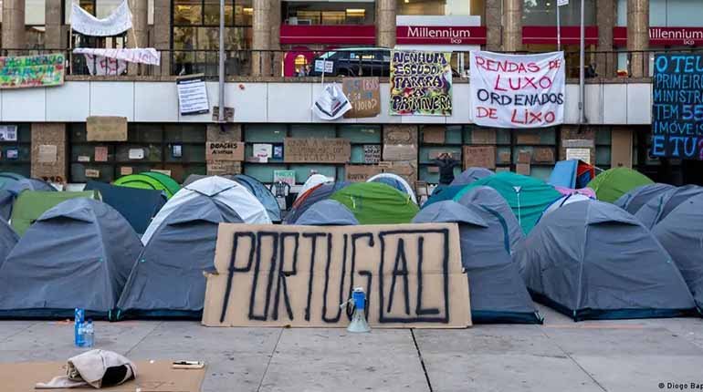 Protestas en Portugal exigen una huelga general por la vivienda