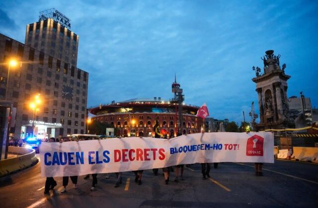 Movilización masiva en Barcelona exige una huelga general por el derecho a la vivienda